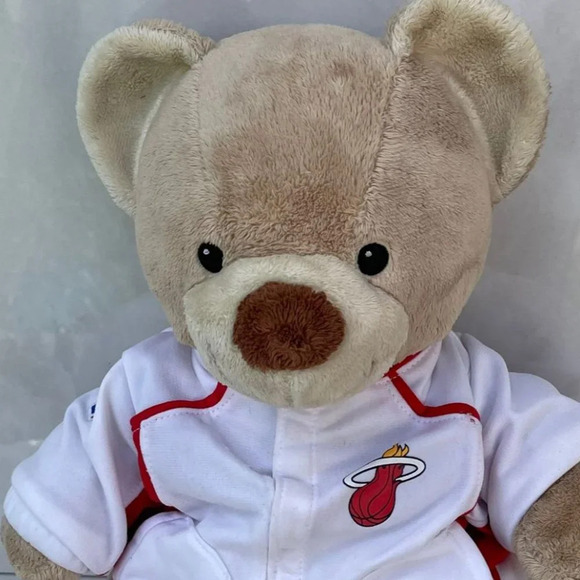 Build A Bear Workshop Kids Miami Heat Outfit Teddy Bear Tan Sz 8" - Picture 6 of 6